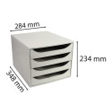 ECOBOX 4 laden Offic-e pallet32 grijs/ St.