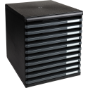 MODULO A4 - 10 open drawers ECO black/gr/ Pc.