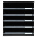 MODULO A4 - 5 open drawers ECO black/gre/ Pc.