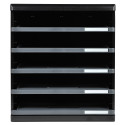 MODULO A4 - 5 open drawers ECO black/gre/ Pc.