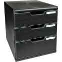 MODULO A4 - 3 drawers ECOBlack black/ Pc.