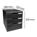 MODULO A4 - 3 drawers ECOBlack black/ Pc.