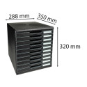 Module de classement Modulo Ecoblack 10 tiroirs fermés/ Pce