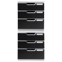 MODULO A4+ - 3  lade-n lichtgrijs/zwart/ St.