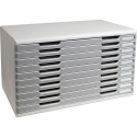 MODULO A3 (10 drawers) light grey/blue/ Pc.