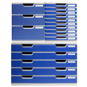 MODULO A3 (10 drawers) light grey/blue/ Pc.