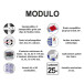 MODULO A3 5 gesl.lad-en lichtgrijs/blauw/ St.
