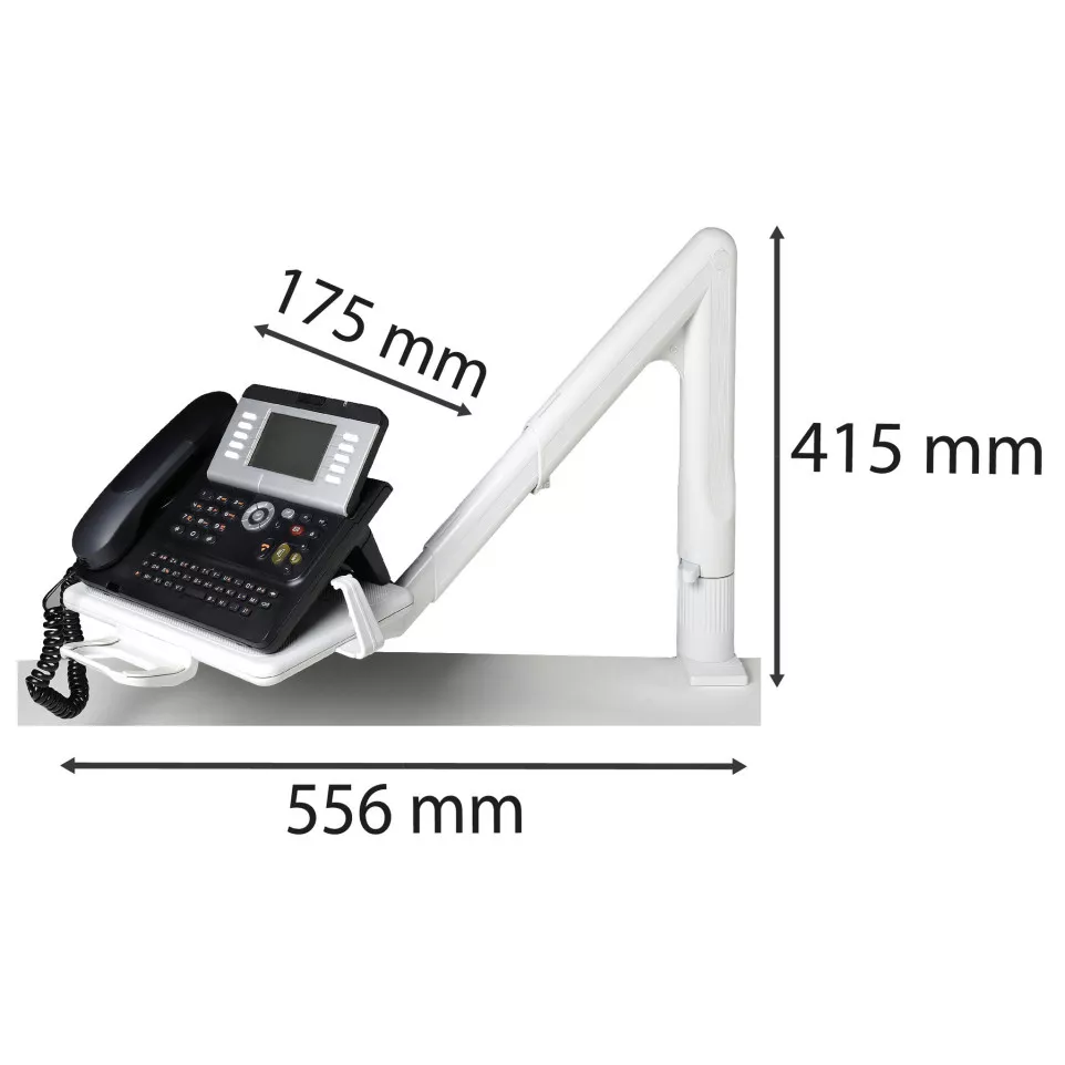 TELESCOPIC TELEPHONE ARM light grey/ Pc.