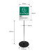Floor sign holder ACRYLIC/ALU A3portrait/ Pc.
