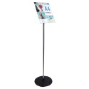 Floor sign holder ACRYLIC/ALU A4portrait/ Pc.