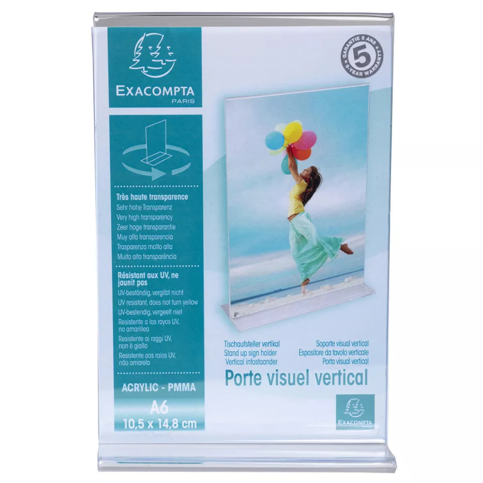 Exacompta A6 Stand-up Sign Holder/ Pc.