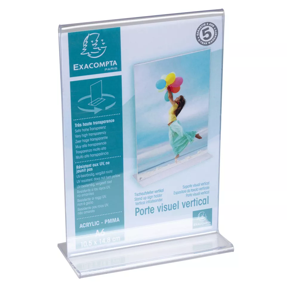 Exacompta A6 Stand-up Sign Holder/ Pc.