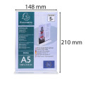 Stand-up sign holder A5 clear/ Pc.