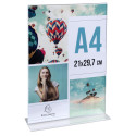 Stand-up sign holder A4 clear/ Pc.
