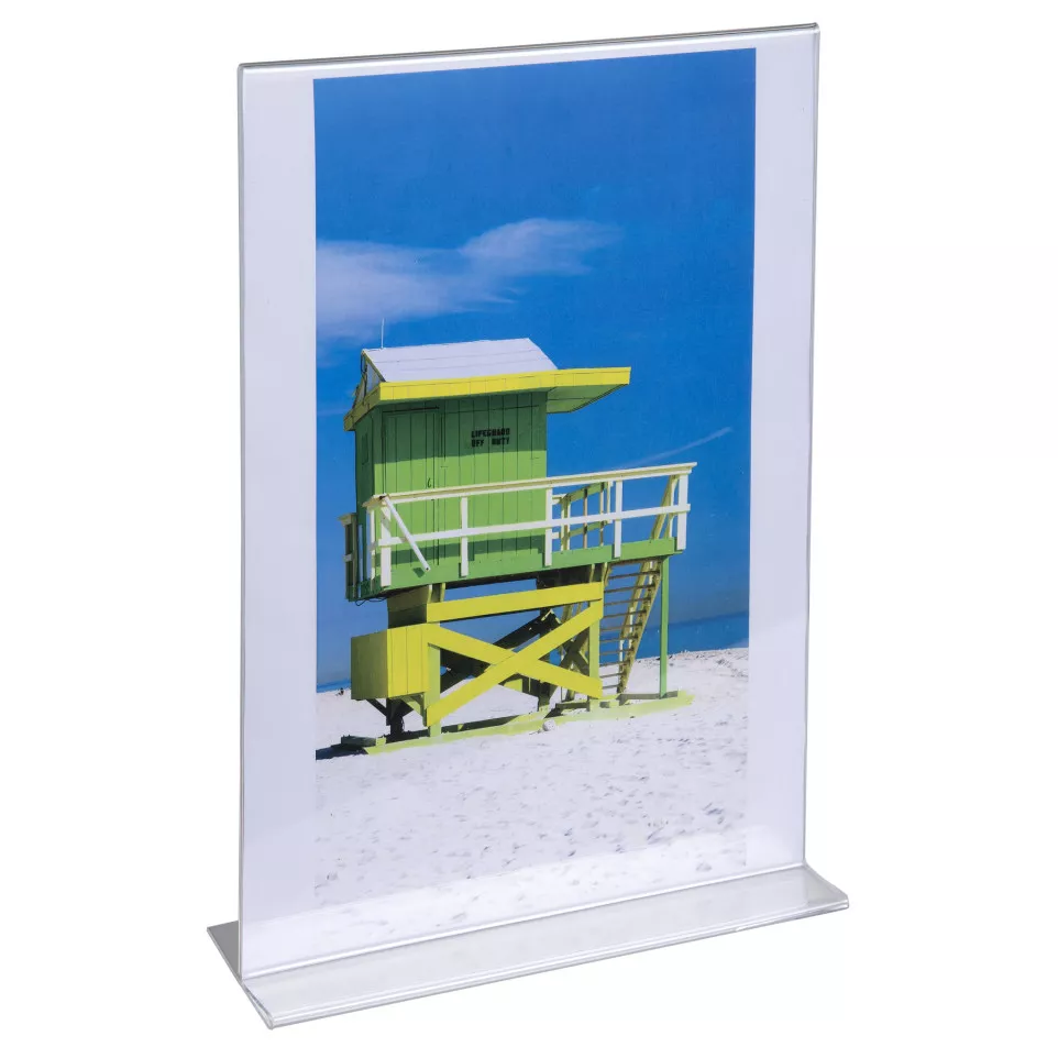 Stand-up sign holder A4 clear/ Pc.