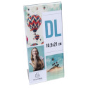 Slanted sign holder DL clear/ Pc.