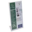 Slanted sign holder DL clear/ Pc.