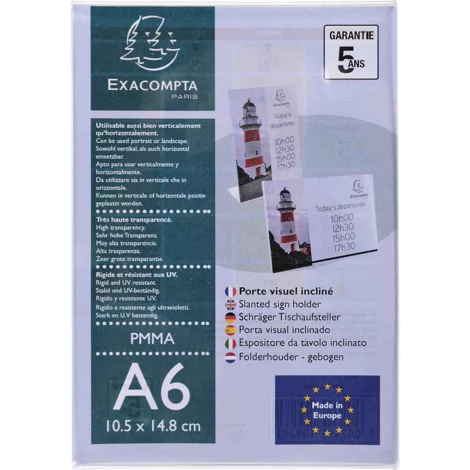 Exacompta A6 Tilted Sign Holder/ Pc.