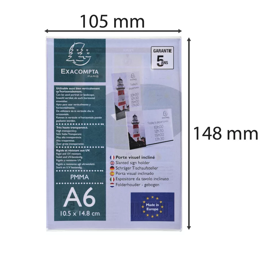Exacompta A6 Tilted Sign Holder/ Pc.