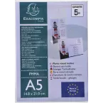 Slanted sign holder A5 clear/ Pc.