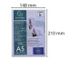 Slanted sign holder A5 clear/ Pc.