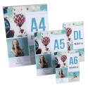 Slanted sign holder A5 clear/ Pc.