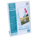 Slanted sign holder A5 clear/ Pc.
