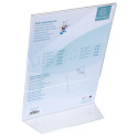 Slanted sign holder A4 clear/ Pc.