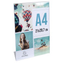 Slanted sign holder A4 clear/ Pc.
