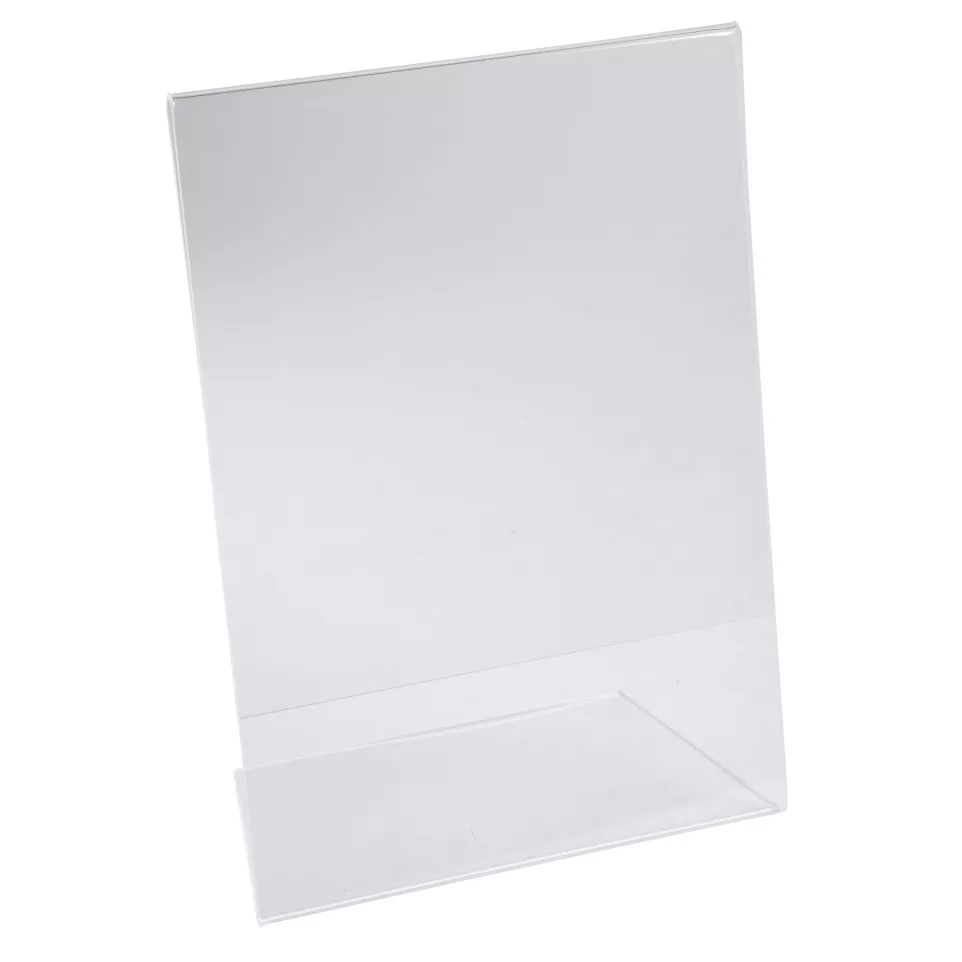 Slanted sign holder A4 clear/ Pc.