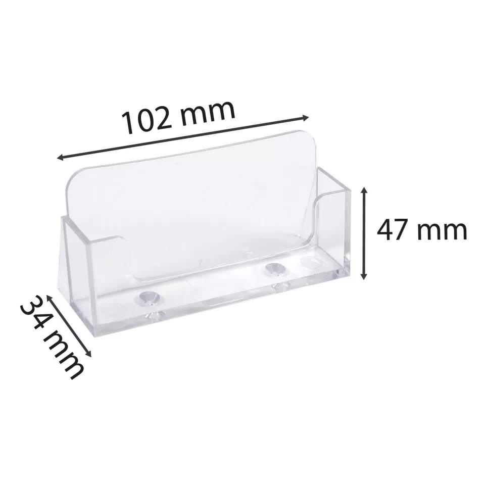 Visitekaartenbak 1 vak - cristal-/ St.