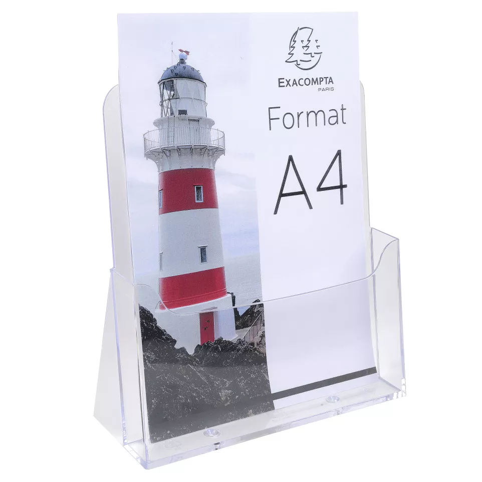 A4 Counter display w. 1 pocket clear/...