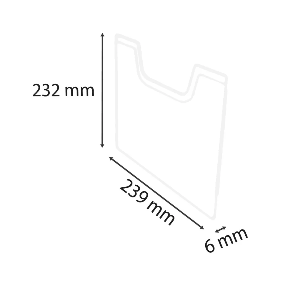 Plaque de recouvrement verticale A4/ Pce