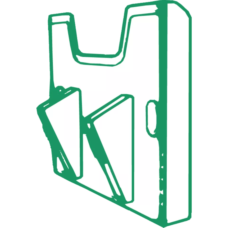 Muurelement A4 vertikaal groen-/ St.