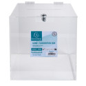 TRANSPARENT SUGG BX W LOCKABLE LID 25 CM - CRYSTAL/ Pc.
