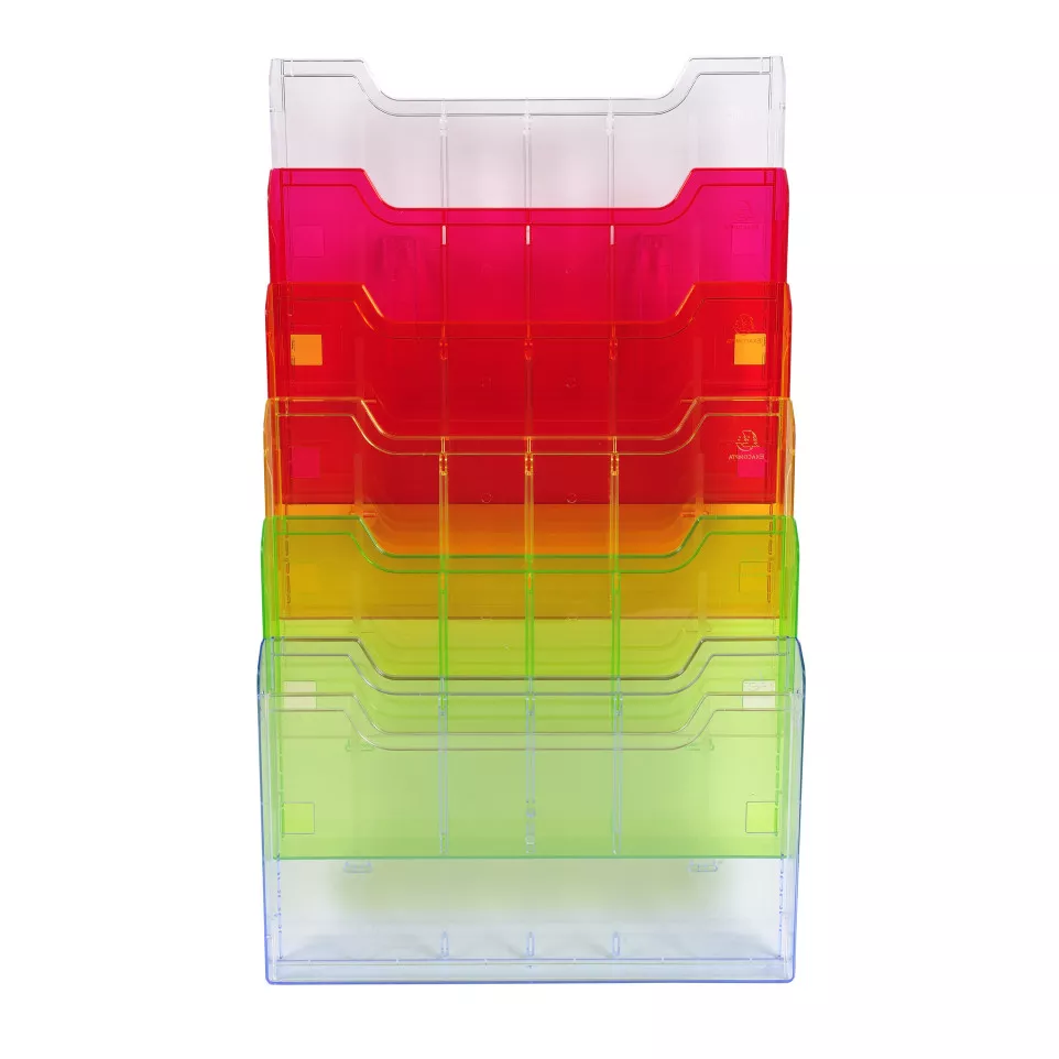 WALL RACK A4 LANDSCAPE (6) clear/ Pc.