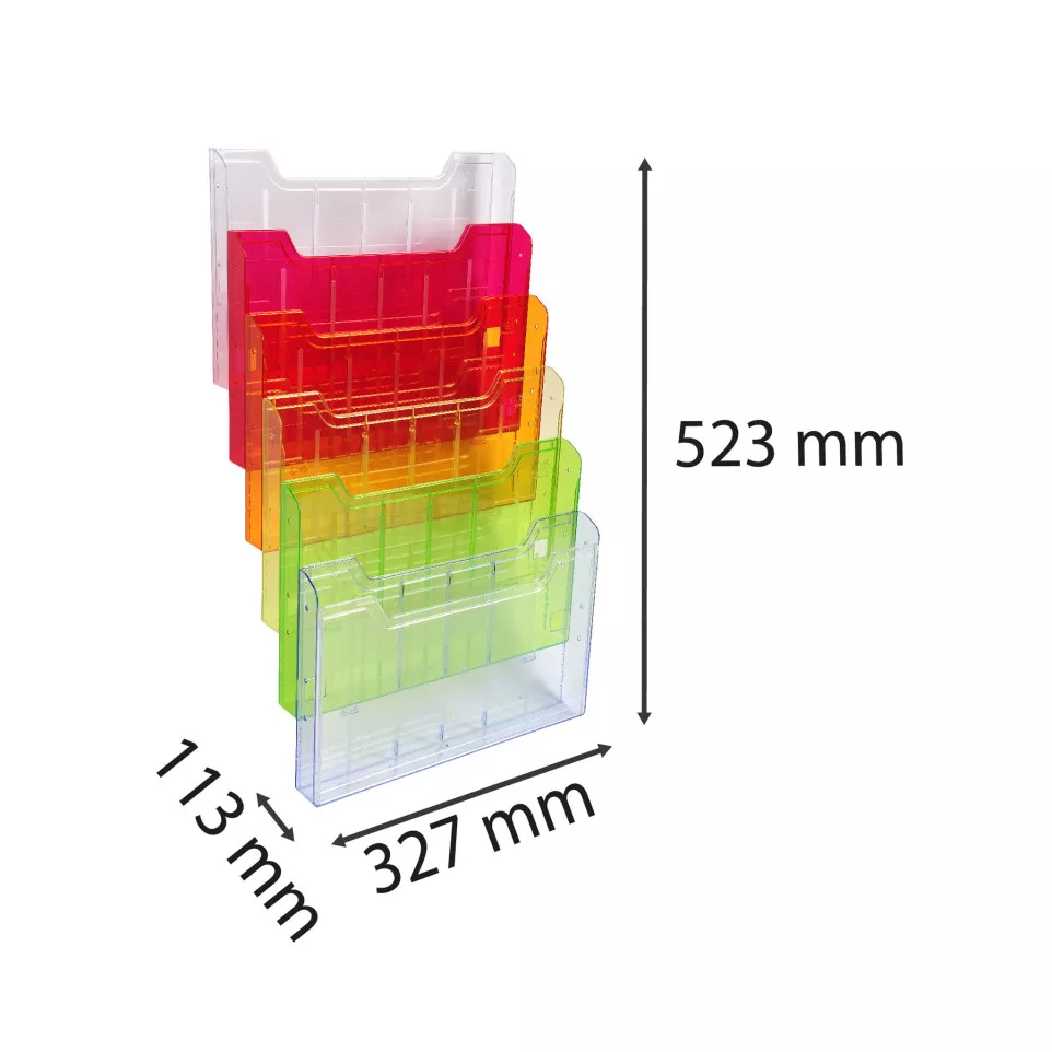 WALL RACK A4 LANDSCAPE (6) clear/ Pc.