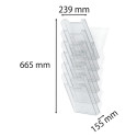 Trieur mural modulable vertical 6 compartiments A4/ Pce