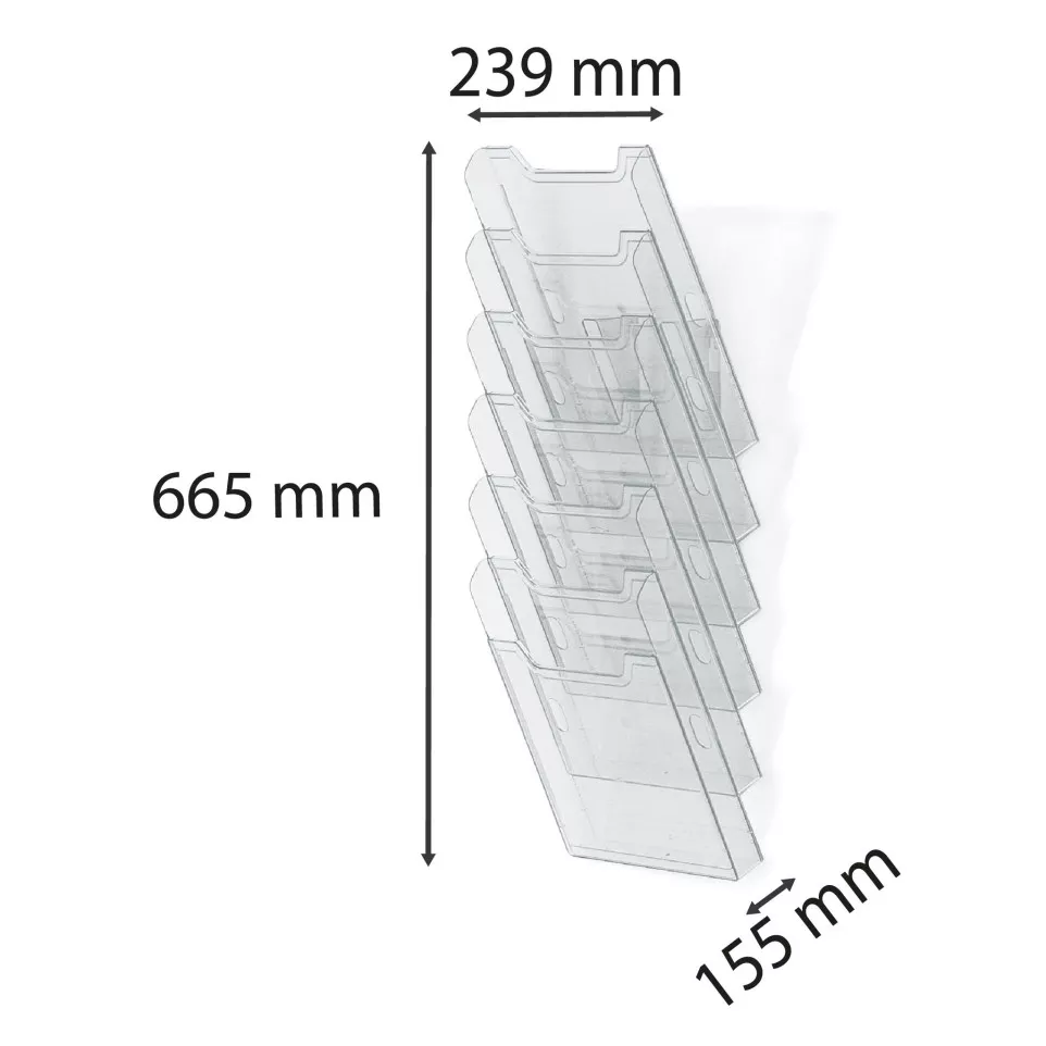 Verticale muurfolder-houder 6vak A4...