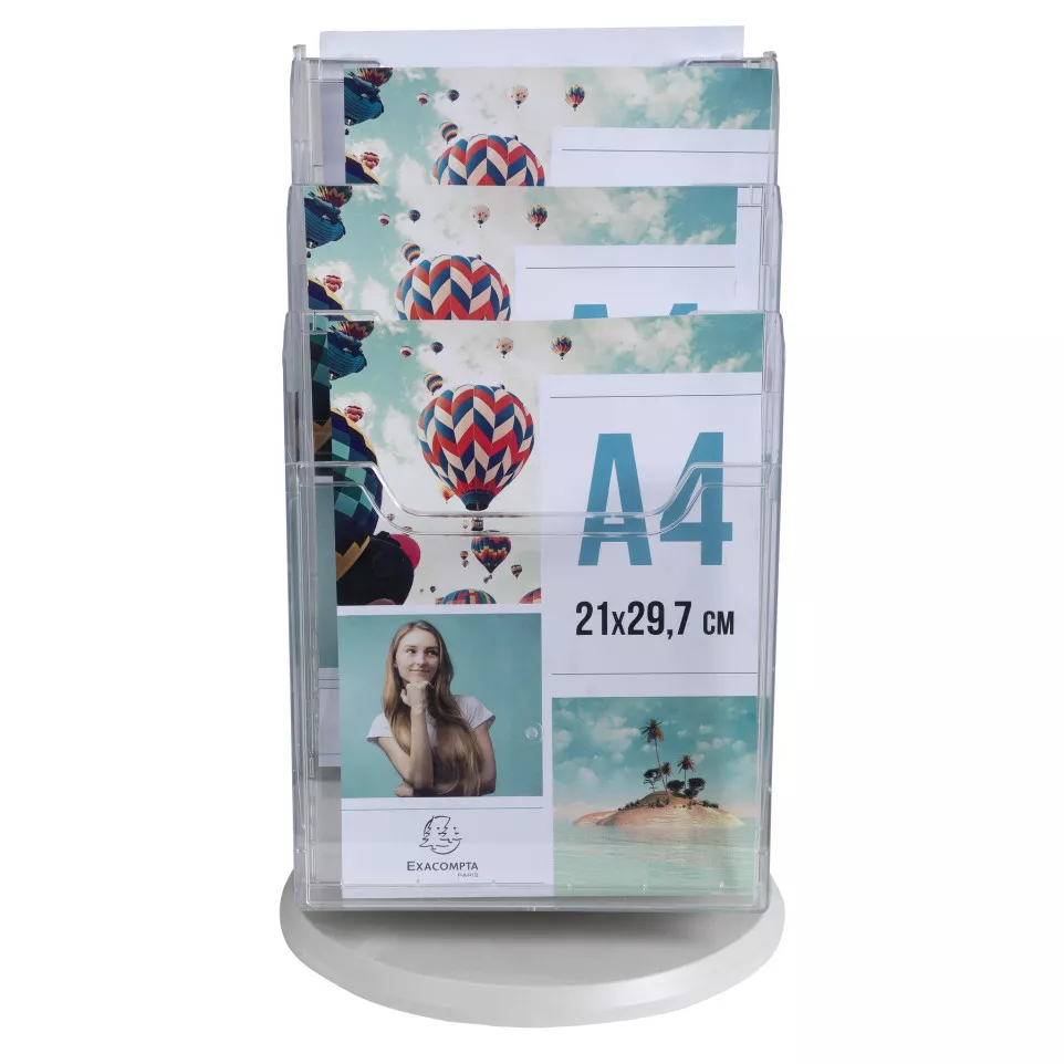 DESK-TOWER A4 clear/light grey/ Pc.