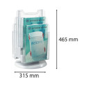 Distributeur de prospectus tourniquet de table 6 Compartiments A4/ Pce