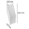 Verticale muurfolder-houder 6vak A4 grijs/ St.