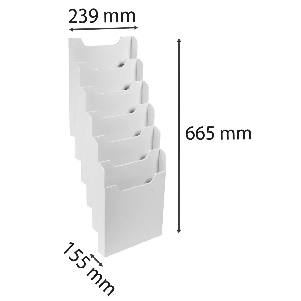Exacompta A4 Portrait Wall Rack (6)/ Pc.