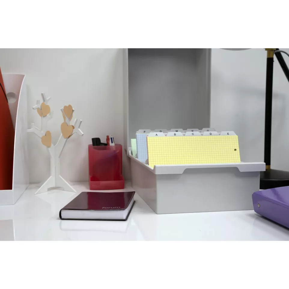 A5 Index Card Tray in Light Grey/ Pc.