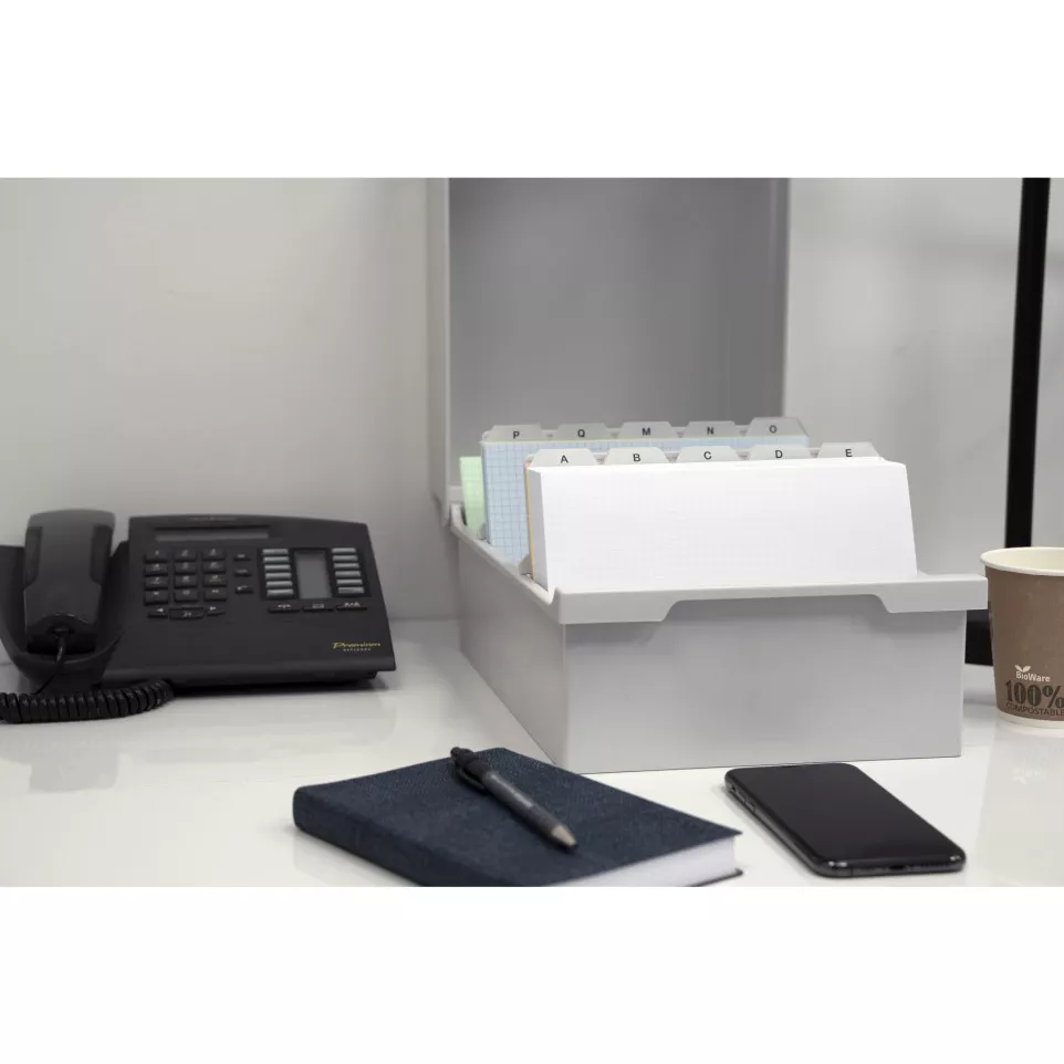 A5 Index Card Tray in Light Grey/ Pc.