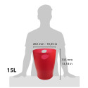 ECOBIN Papiermand 15-L karmijnrood transp/ St.