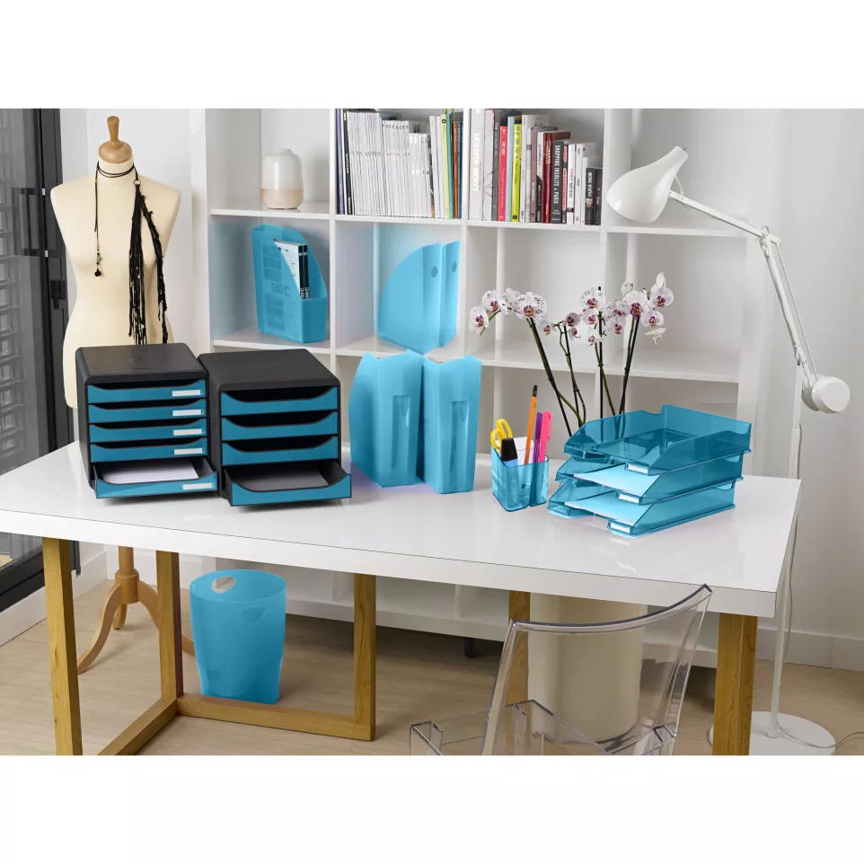 ECOBIN Papiermand 15-L turkoois...