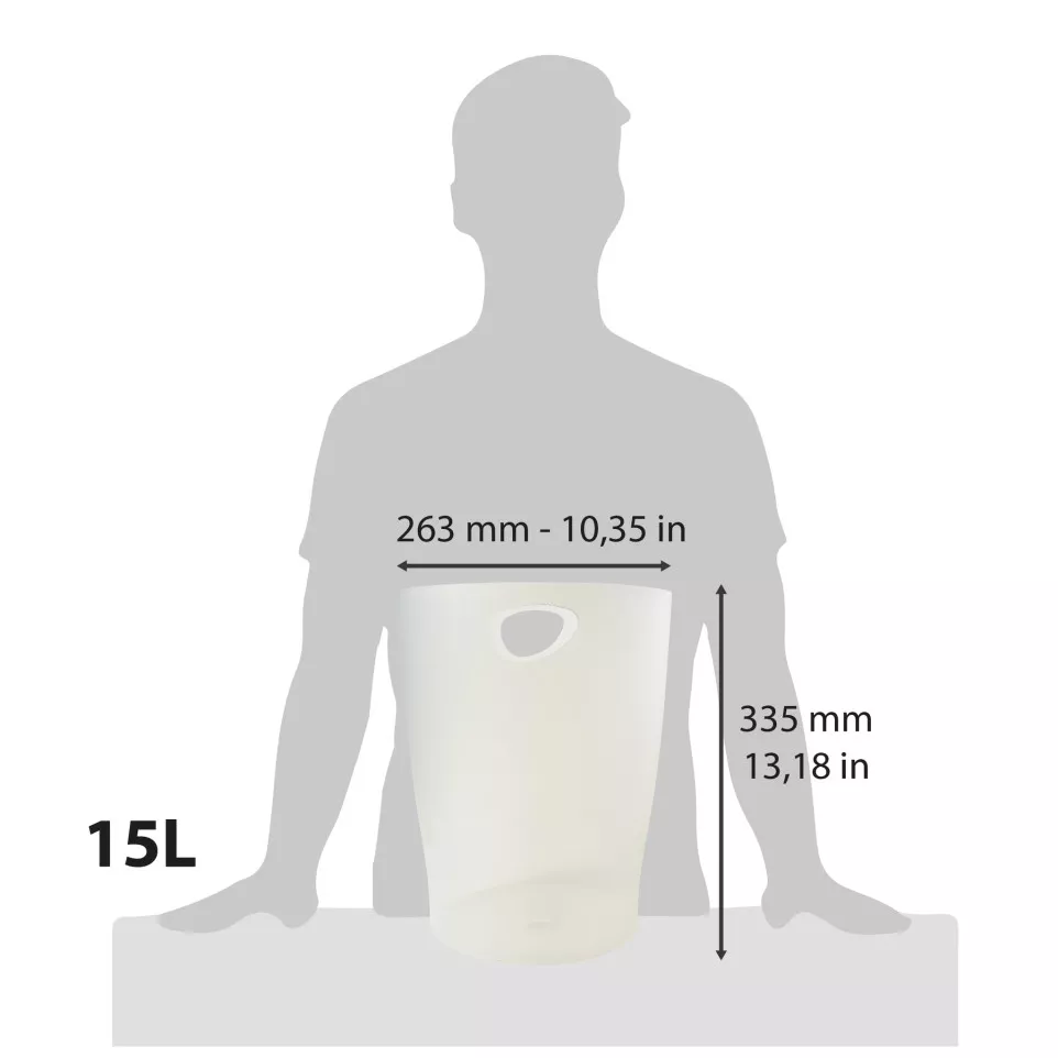 ECOBIN Papiermand 15L Office ijswit-/...