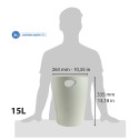 ECOBIN Papiermand 15L Office grijs-/ St.