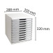 MODULO 10 gesl. Lade-n lichtgrijs/graniet/ St.